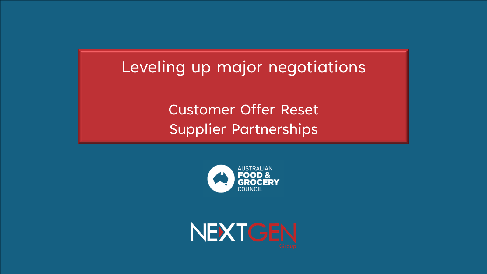 Leveling Up Major Negotiations